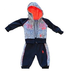 Black & Red Polo infant sweat suit 3-6 months